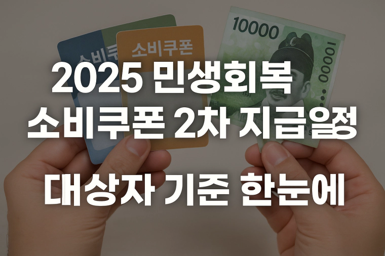민생회복 소비쿠폰 2차 지급일정, 대상자 기준