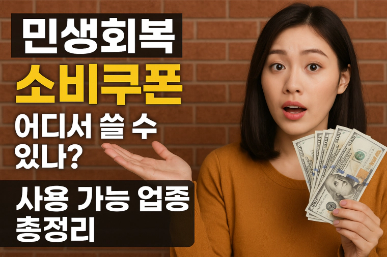 민생회복 소비쿠폰 사용처 총정리