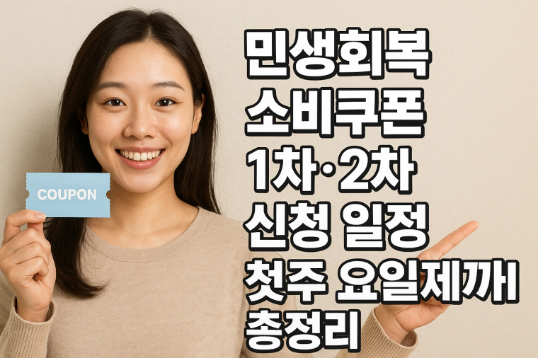 민생회복소비쿠폰 신청 일정_요일제 정리
